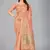 Peach woven silk saree with blouse