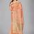 Peach woven silk saree with blouse