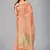 Peach woven silk saree with blouse
