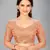 Peach woven silk saree with blouse