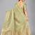 Light green woven silk saree with blouse