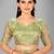 Light green woven silk saree with blouse