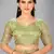 Light green woven silk saree with blouse