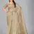 Beige woven silk saree with blouse