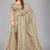 Beige woven silk saree with blouse