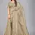 Beige woven silk saree with blouse