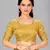 Mustard woven silk saree with blouse