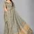Grey woven silk saree with blouse