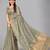 Grey woven silk saree with blouse