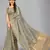 Grey woven silk saree with blouse