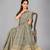 Grey woven silk saree with blouse