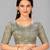 Grey woven silk saree with blouse