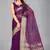Purple woven silk saree with blouse