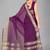 Purple woven silk saree with blouse