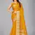 Mustard woven silk saree with blouse