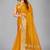 Mustard woven silk saree with blouse