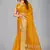 Mustard woven silk saree with blouse