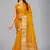 Mustard woven silk saree with blouse