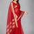 Red woven silk saree with blouse