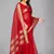 Red woven silk saree with blouse