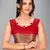 Red woven silk saree with blouse