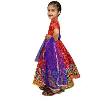 Aglare Beautiful cotton  lehenga choli,navratri collaction for small girls.red 4
