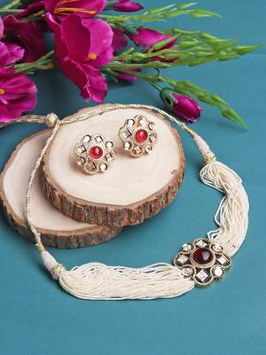  Designer Elegant Traditional Choker Necklace Set  1