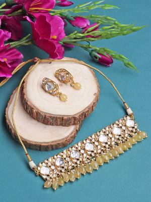  Uncut Wedding Choker Necklace Set 1