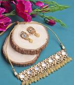  Uncut Wedding Choker Necklace Set