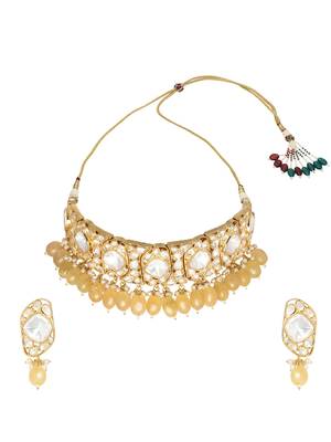  Uncut Wedding Choker Necklace Set 2