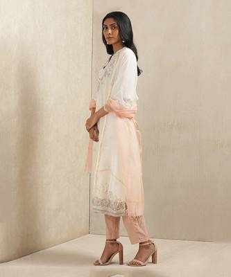 Pink Embroidered Kurta Set by RITU KUMAR 2