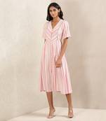 Pink Stripe Cotton Kurta