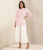 Pink Stripe Cotton Kurti