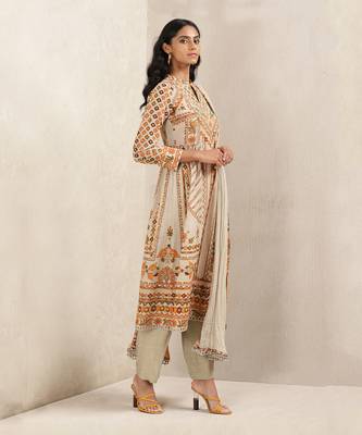 Grey Printed Suit Set 4
