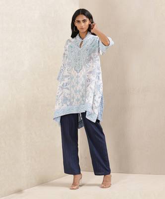 Blue Printed Kurti 1