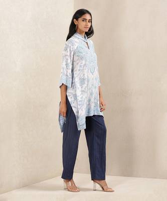 Blue Printed Kurti 4