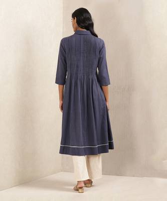 Blue Stripe Cotton Kurta 3