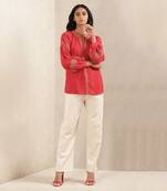 Red Embroidered Kurti