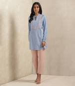 Blue Embroidered Kurti