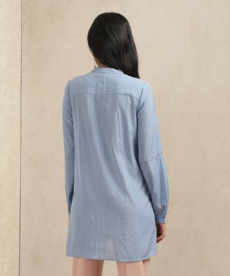 Blue Embroidered Kurti 3