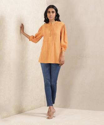 Yellow Stripe Cotton Dress 1