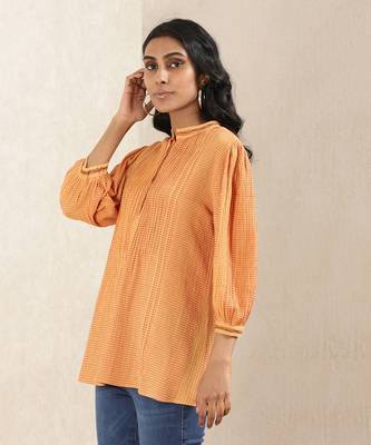 Yellow Stripe Cotton Dress 2