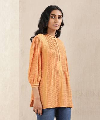 Yellow Stripe Cotton Dress 4