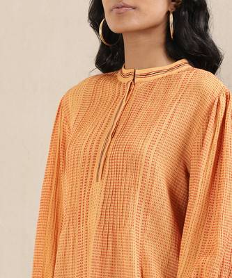 Yellow Stripe Cotton Dress 5