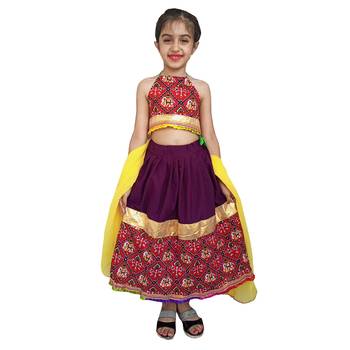 Aglare Beautiful cotton  lehenga choli,navratri collaction for small Kids red 1