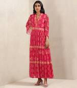 Pink Floral Print Dress