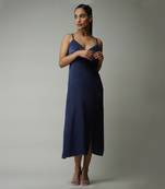 V-Neck Strappy Solid Long Dress