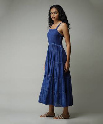 Strappy Solid Long Dress 2