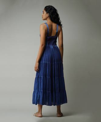 Strappy Solid Long Dress 3