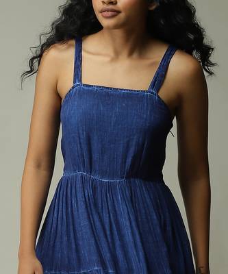 Strappy Solid Long Dress 5